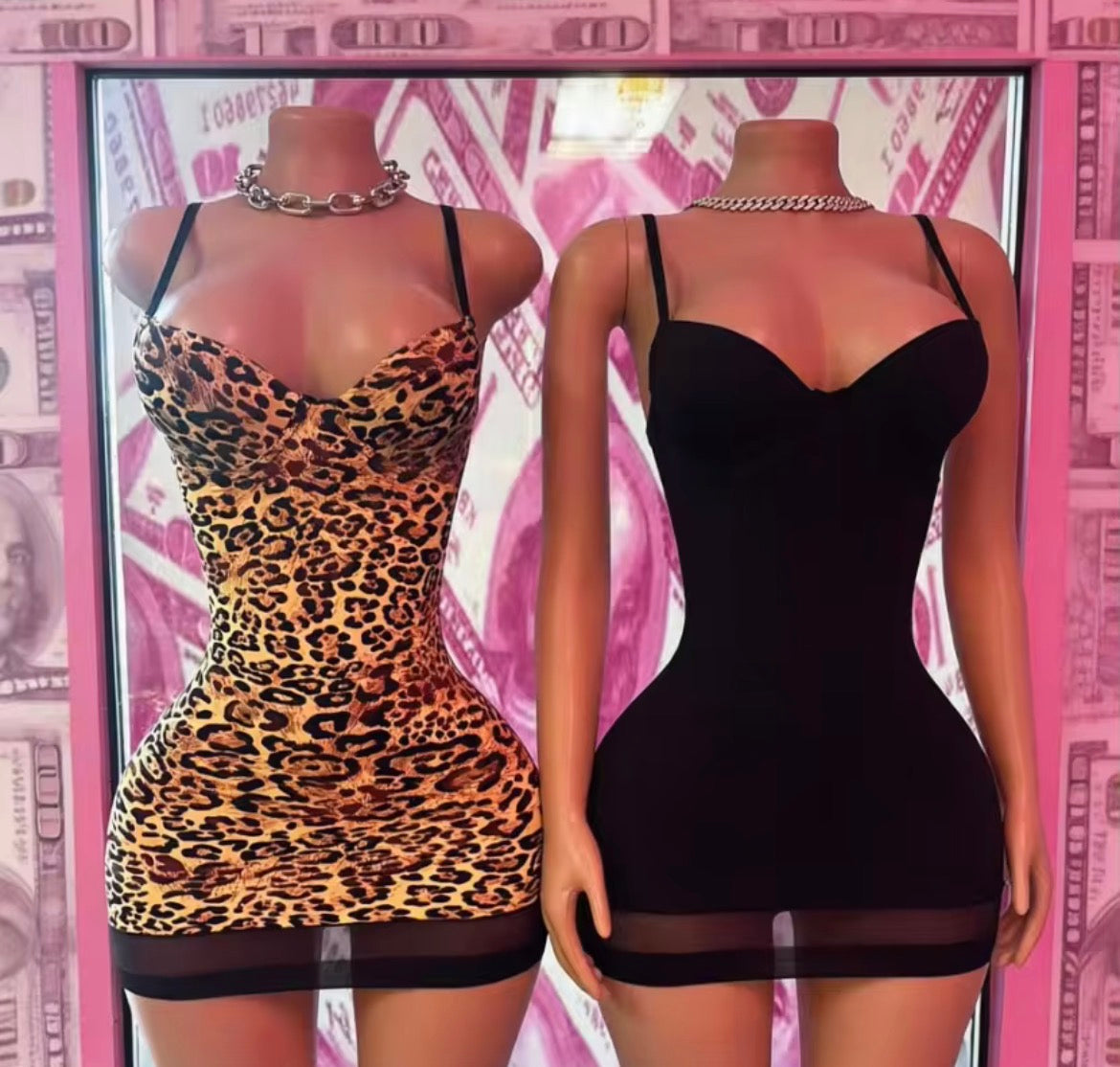 Black skin tight dress